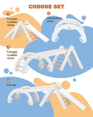 E-mail Packing Y Playroom Gym Climber Arco de Escalada de Madeira Natural para Jogos de Aprendizagem de Crianças