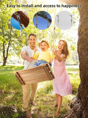 Logotipo personalizado Balanço de ginástica aceitável para crianças Adultos Crianças Banco de balanço de árvore de madeira