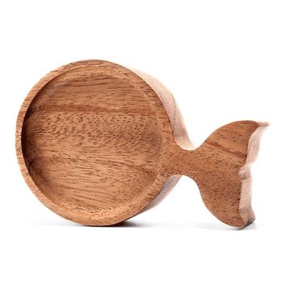 Estilo minimalista Acacia Walnut Beech Coaster de madeira para xícara de café de design personalizado