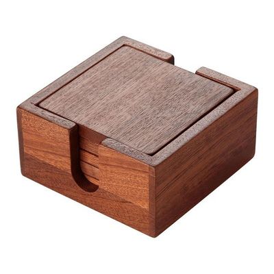 All-Season Square Shape Sapele Coaster de madeira para beber chá de taça personalizado