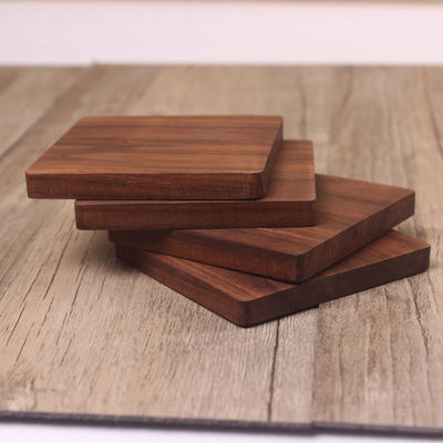 Custom Square Walnut Blank Coaster de Madeira para Snack de Alto Grau e bandeja de chá