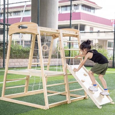 Crianças Ginástica Quadro de Escalada de Madeira Escalada Rochas Rede Escada Puxa Bar Jogar Tenda Interior