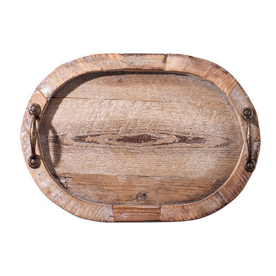 Taça de serviço de madeira para chá e lazer personalizável