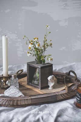 Taça de serviço de madeira para chá e lazer personalizável