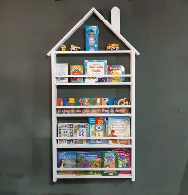 202406 Estante de livros para bebés Montessori de parede de madeira