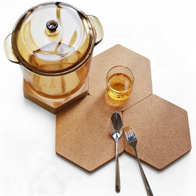 Acessórios de decoração de mesa devem ter Eco-friendly Madeira Cup Mat Custom Cork Coasters