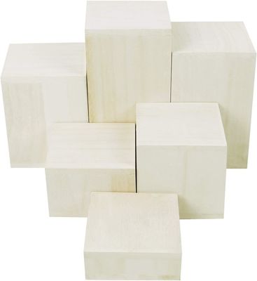 Exibição de madeira para jóias e acessórios 6 Pcs Riser quadrados em impressão queimada