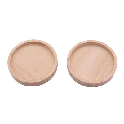 Costas de cor de mancha personalizadas tapetes redondos sustentáveis de madeira de faiança para proteção