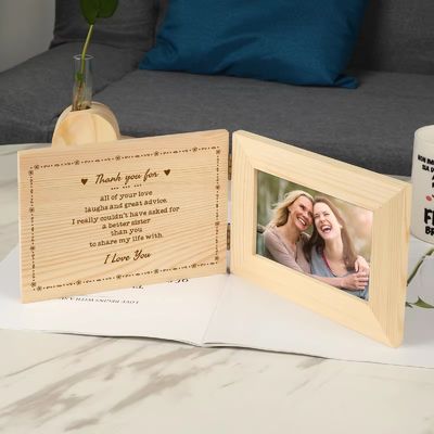 Método de Impressão de cores Quadro fotográfico de madeira maciça personalizado para tela de mesa de estilo simples