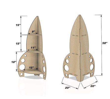 Estante de livros de madeira Impressão a laser gravado Montessori Estante de brinquedos para quarto de crianças Armazém