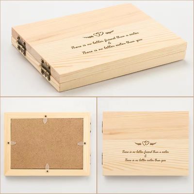 Método de Impressão de cores Quadro fotográfico de madeira maciça personalizado para tela de mesa de estilo simples