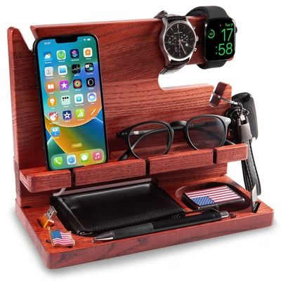 Detentor de telefone de madeira leve personalizado com logotipo competitivo e personalizado aceitável