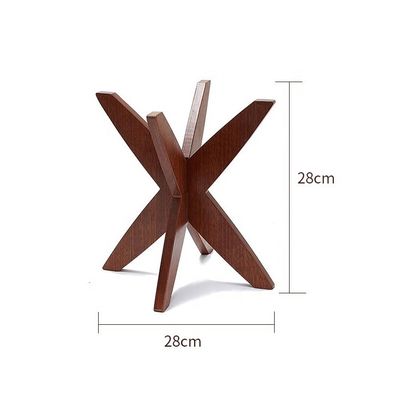 Madeira personalizada 3 camadas de bolo de frutas Exibição Stand com estrutura de metal Adicionar um toque de elegância