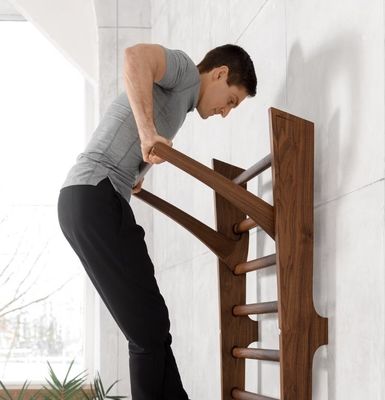 Logotipo personalizado Bar de puxa de madeira Equipamento de ginástica para exercícios de queixo para cima