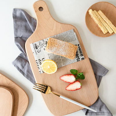 Tabela de pão de madeira de nozes pretas para frutas e servir 40x23cm