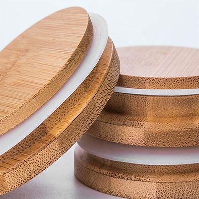 Cisterna de borosilicato de vidro de espessura para alimentos, fechada, de tampa de bambu, para especiarias de açúcar de arroz