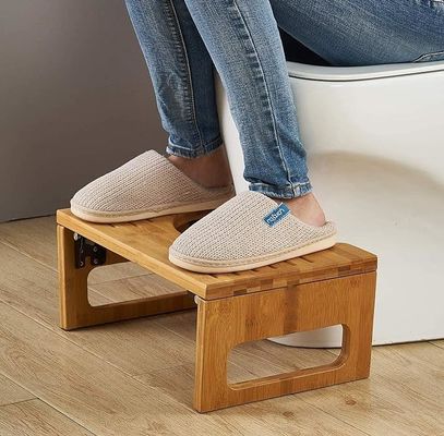 Stock Design Cor Natural Custom Collapsible Poop Stool 7 polegadas Banheiro de bambu