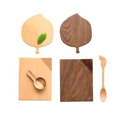 Subterrâneas de madeira de abóbora em forma de folha ecológica para bebidas quentes