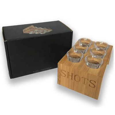 Taça de comunhão de madeira personalizada com vidro de vidro simples e útil