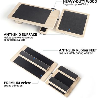 Tabela de equilíbrio quadrada de madeira para yoga Pedal de fitness Brinquedos de madeira em cor simples