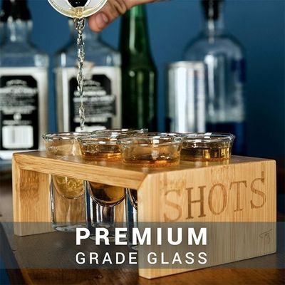 Caixa de vidro de madeira de vidro para serviço VIP