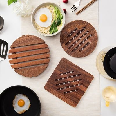 Logotipo personalizado aceitável gravura a laser coaster de madeira para personalizado taça de café