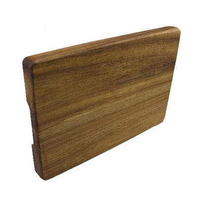 Tabela de corte de madeira de acácia rectangular com alça prática Tabela de corte multiuso