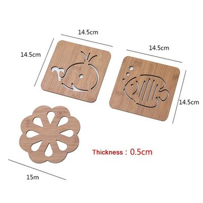 Criativo de bambu para personalizado de madeira pintada Copas de chá de cor simples e tigelas