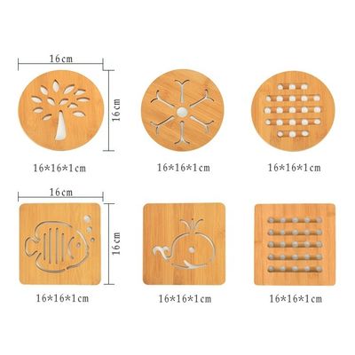 Criativo de bambu para personalizado de madeira pintada Copas de chá de cor simples e tigelas