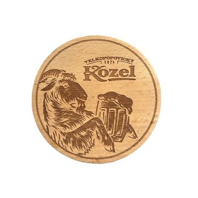 Coasters de cores simples de madeira com gravura personalizada e suporte de resina epoxi azul