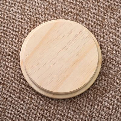 Fácil Jar Redondo de Madeira de Fim Aberto com Cor de Capa e Logotipo Personalizado