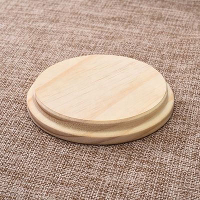 Fácil Jar Redondo de Madeira de Fim Aberto com Cor de Capa e Logotipo Personalizado