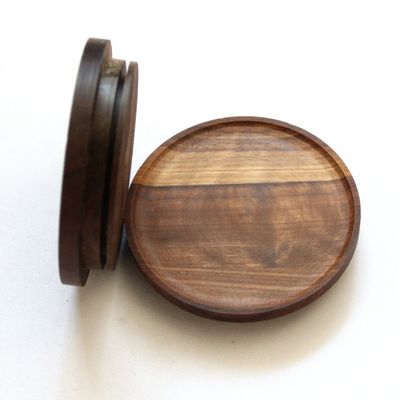 Encomenda personalizada Aceita-se doces de cozinha especiarias frasco de vidro com tampa de noz preta sem derramamento