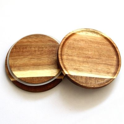 FSC Certified Acacia Wooden Cover Glass Candle Jars for Easy Opening and FSC Certificate (Certificado FSC) Jarrões de vela de vidro com tampa de madeira para fácil abertura e certificado FSC