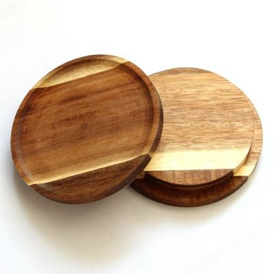 FSC Certified Acacia Wooden Cover Glass Candle Jars for Easy Opening and FSC Certificate (Certificado FSC) Jarrões de vela de vidro com tampa de madeira para fácil abertura e certificado FSC