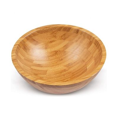 Minimalista Design de Salada de Bambú Taça Sustentável e Reutilizável para Comida Eco-Consciente