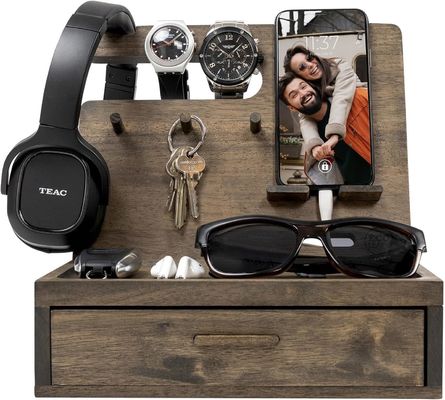 Organizador de mesa de cama de dupla camada para armazenamento de grandes quantidades de acessórios para celulares