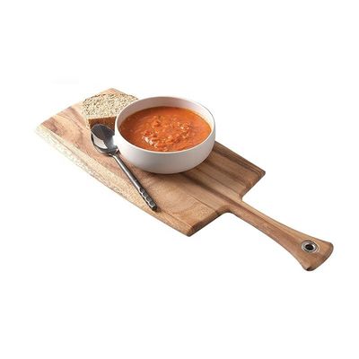 Tabela de corte de azeite de madeira para corte portátil de pão e queijo 8 x 20,5 x 0,5 polegadas