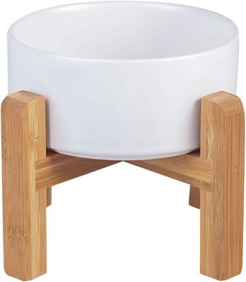 Padrão de madeira ajustável de madeira sólida para animais de estimação, gatos, cães, tigelas de comida para animais de estimação, alimentadores para animais de estimação sem ajuste de hora