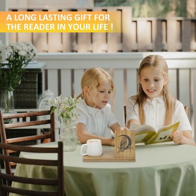 Impressão em serigrafia de madeira de curta duração Mini Book Rest para quarto mesa de noite e escritório