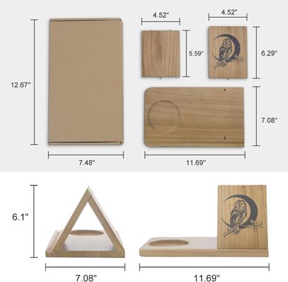 Impressão em serigrafia de madeira de curta duração Mini Book Rest para quarto mesa de noite e escritório