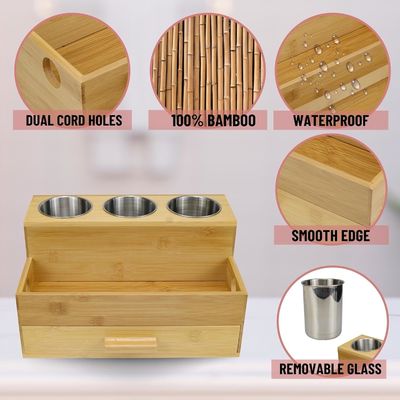 Maximize o espaço do seu balcão com este organizador de produtos de cabelo acrílico para banheiro