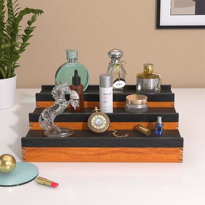 Organizador de estandes de Colônia de 3 níveis para todas as estações com espaço de armazenamento oculto e tipo de estande