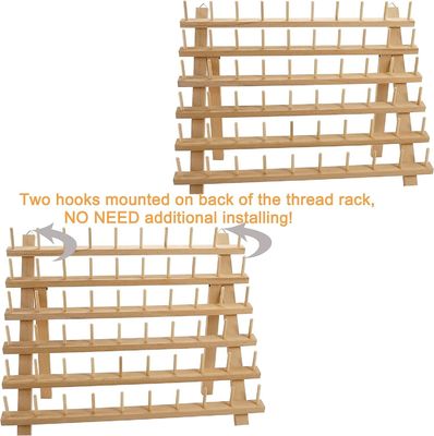 Equipa de fios de madeira para organizar bordados Quilting e fios de costura na sala de estar