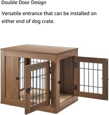 Mobiliário de madeira estilo gaiola de cão moderno decorativo personalizado casa de animais de estimação mesa de lado mesa de noite