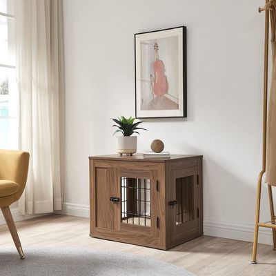 Mobiliário de madeira estilo gaiola de cão moderno decorativo personalizado casa de animais de estimação mesa de lado mesa de noite