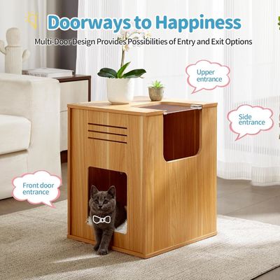 Tipo de item de mobiliário para animais de estimação Casa grande para gatos com raspadinha e deflector ajustável