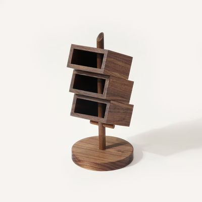 Organizador de mesa octogonal NBeech Madeira Black Walnut para e versátil Organização de mesa