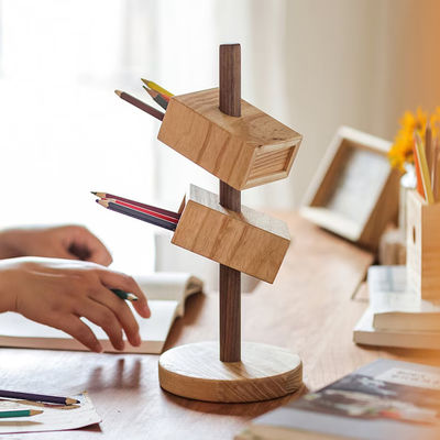 Organizador de mesa octogonal NBeech Madeira Black Walnut para e versátil Organização de mesa