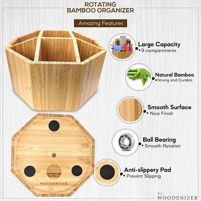 Amostra Gratuita Organizador de materiais de arte Bamboo Pen Holder Organizador de mesa para crianças